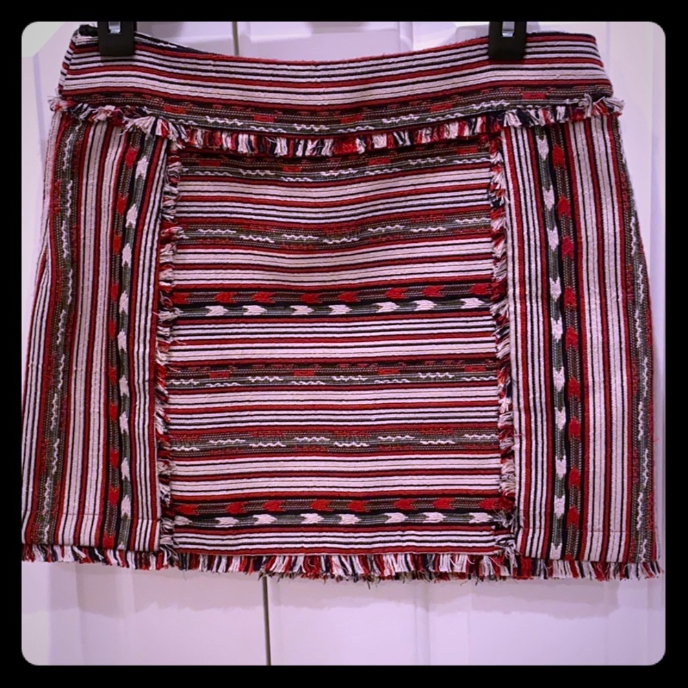Boho style mini skirt